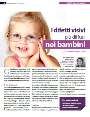 I difetti visivi piu' conosciuti nei bambini